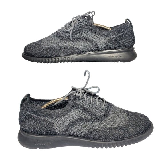 Cole Haan 2.Zerogrand Stitchlite Wingtip Oxfords Knit Shoes Men\'s 11.5 Black main image 4